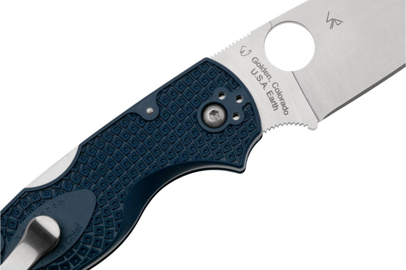 Spyderco Native Chief Dark Blue Lightweight CPM 110V C244PDBL Blue FRN zakmes