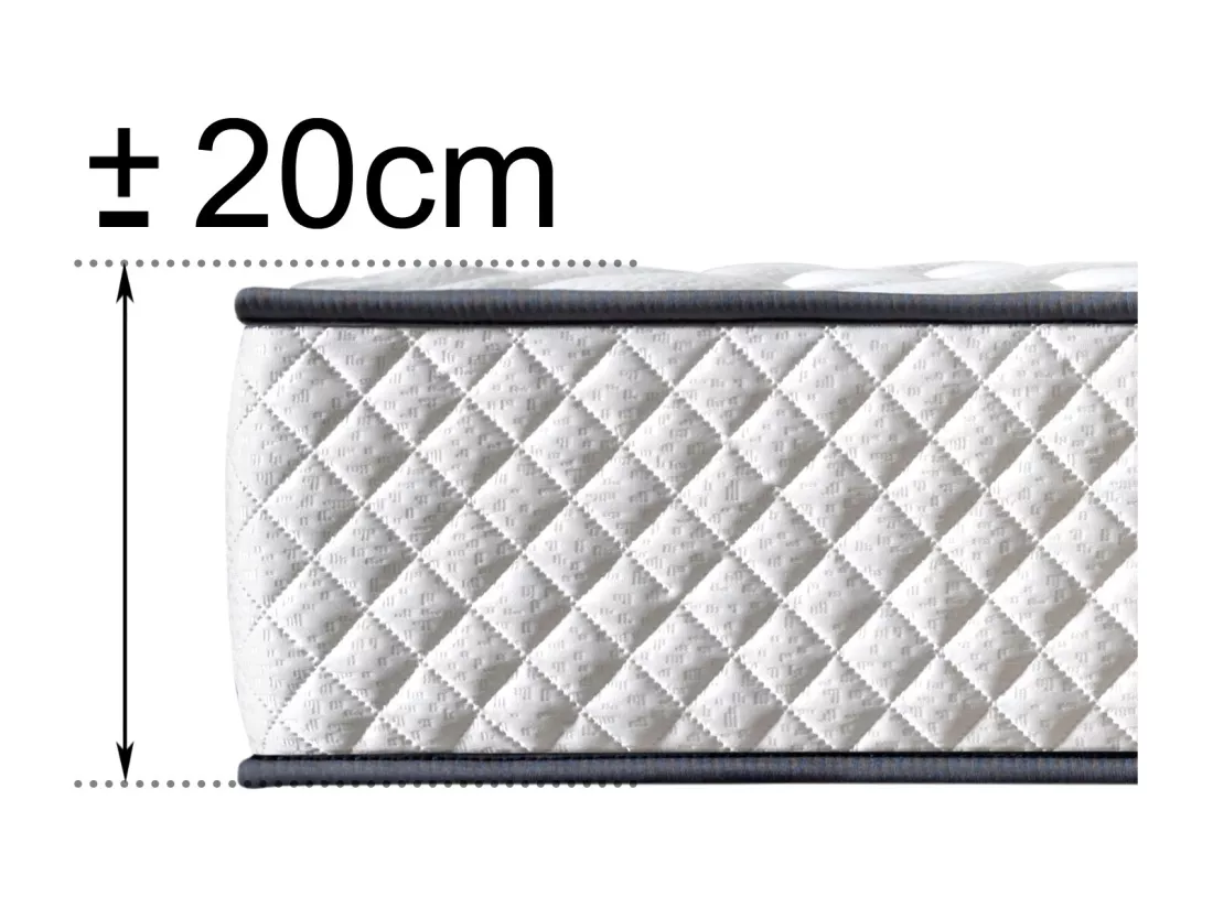 Matelas Mousse 160x200 Florida - Ferme - Réversible - Côté Été/hiver - H20 Cm