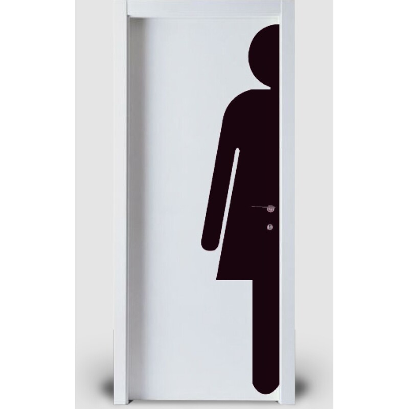 Femme avec Silhouette pour porte