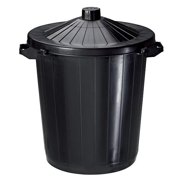 Poubelle de rue Rossignol 75 L noire + couvercle