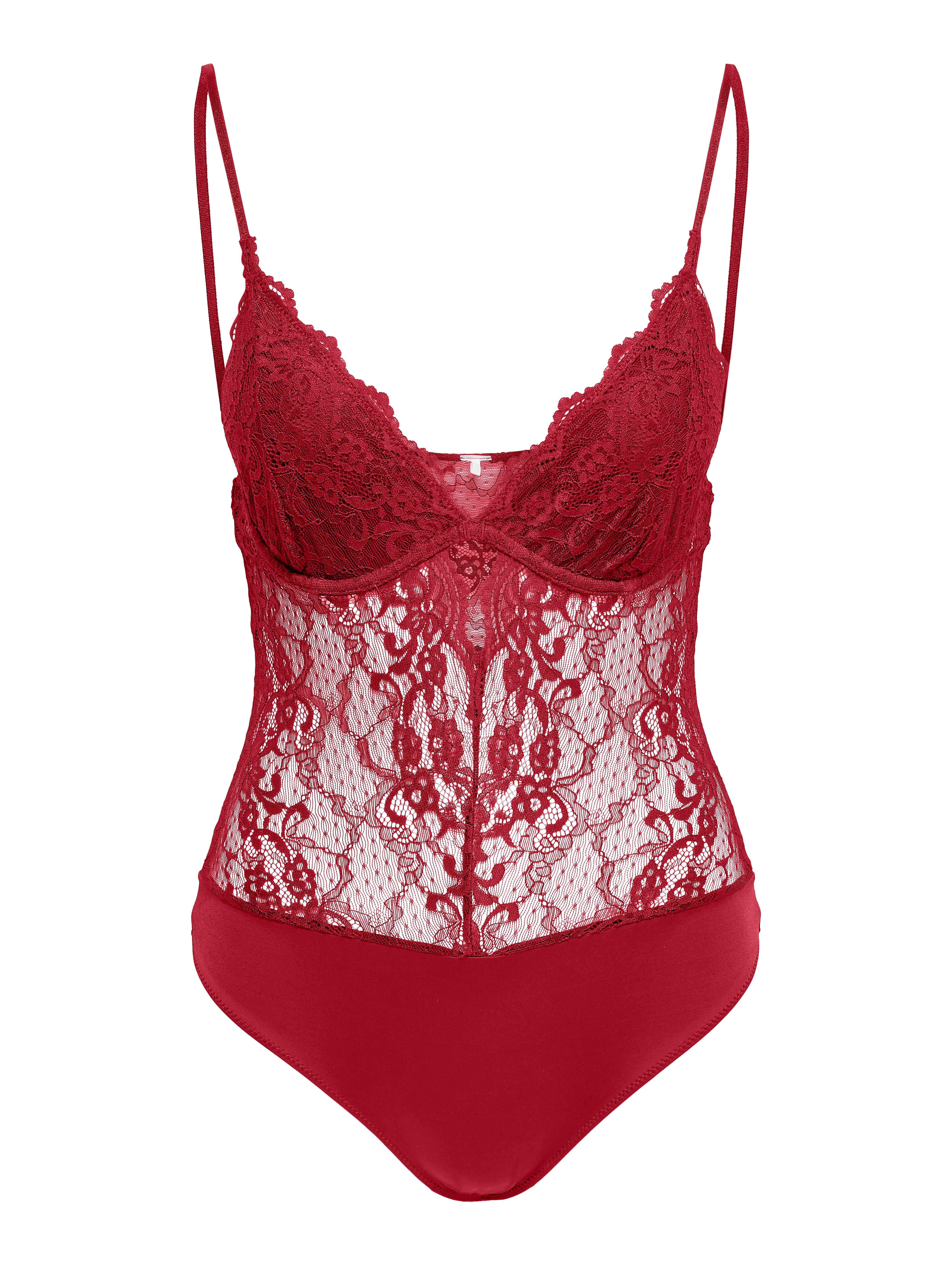 ONLWILLOW Bodystocking Equestrian Red