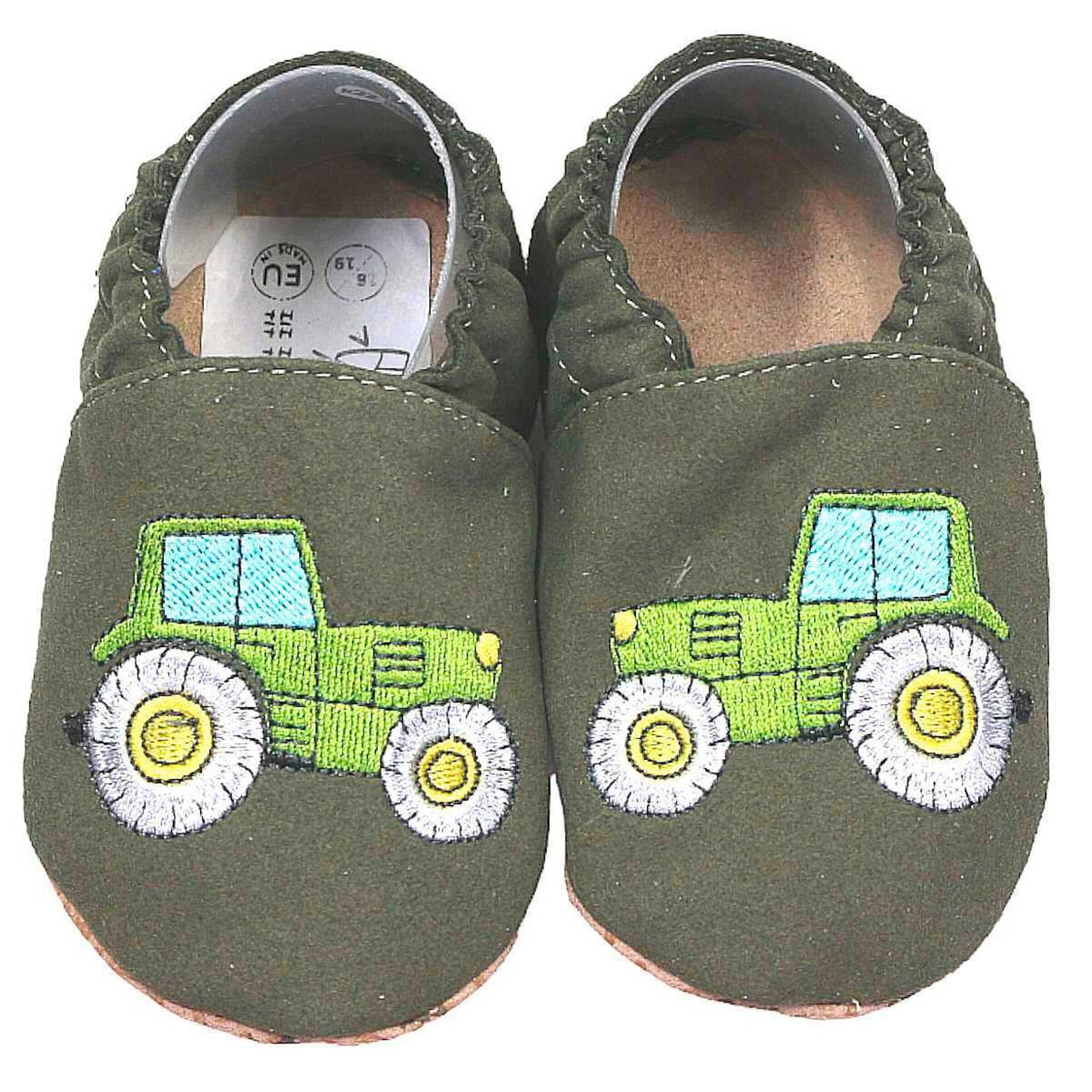 HOBEA-Germany Kinderschuhe RecyStep Traktor grün