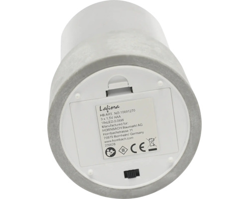 Set van 3 LED-lantaarns, grijs