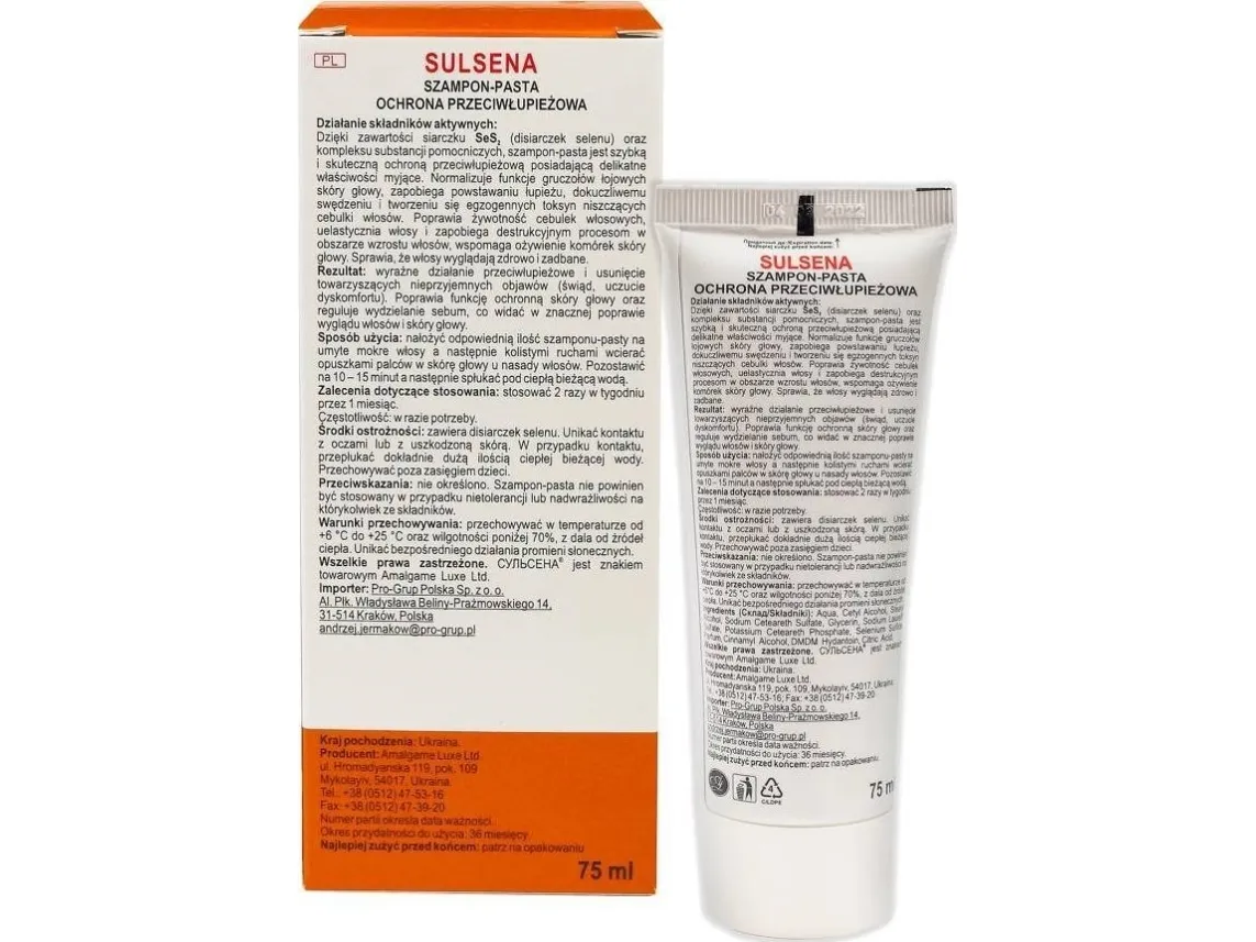 SULSENA_Shampoo Paste anti-dandruff shampoo protection for hair 75ml