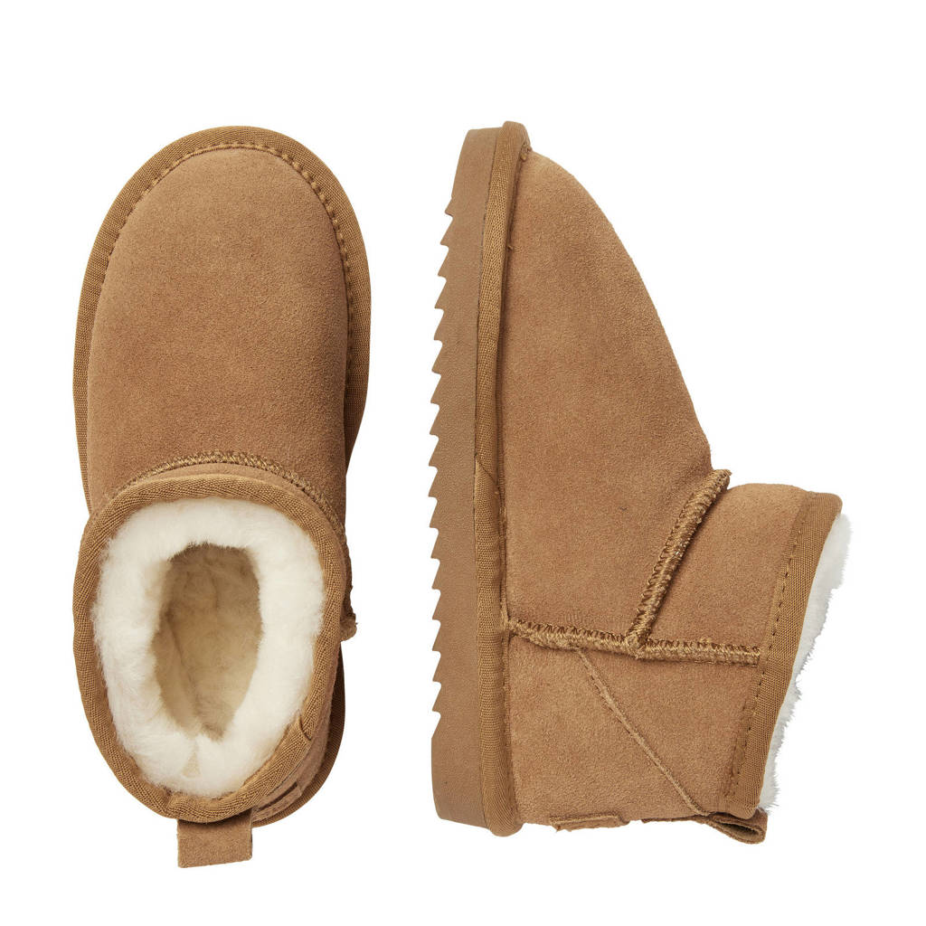 Vingino Ashley Lowsuède enkelboots cognac