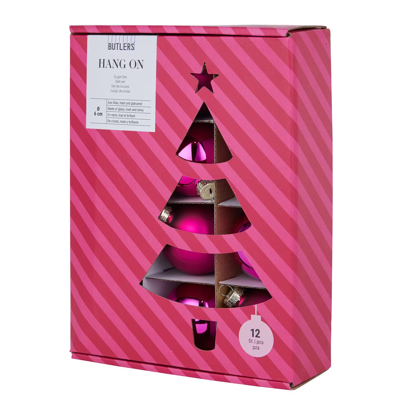 HANG ON Weihnachtskugel 12er-Set