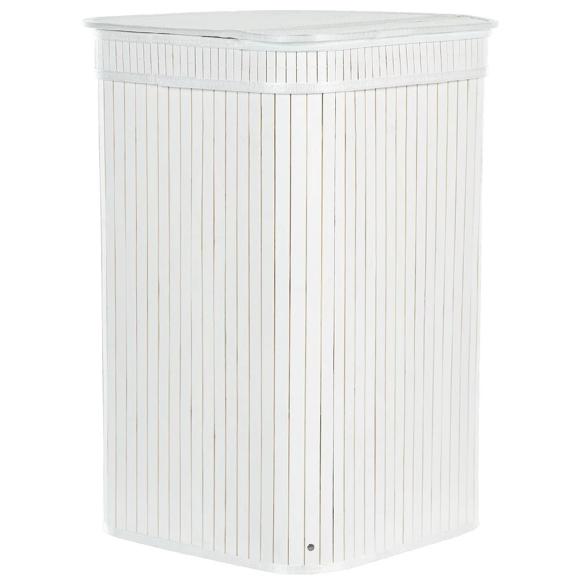 Beliani Panier BADULLA en bambou blanc 60 cm