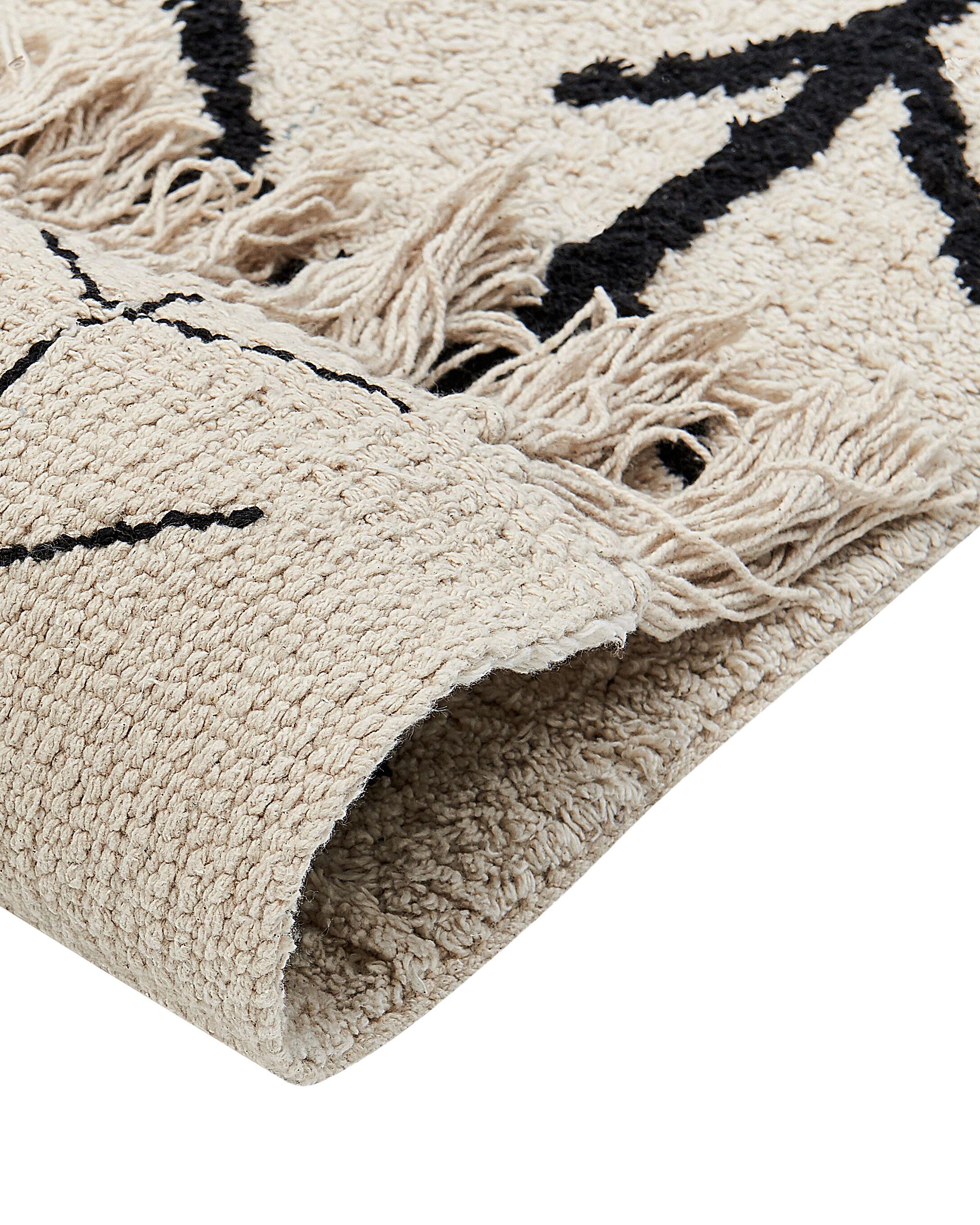 Vloerkleed BOZKIR Beige 160 x 230 cm Katoen