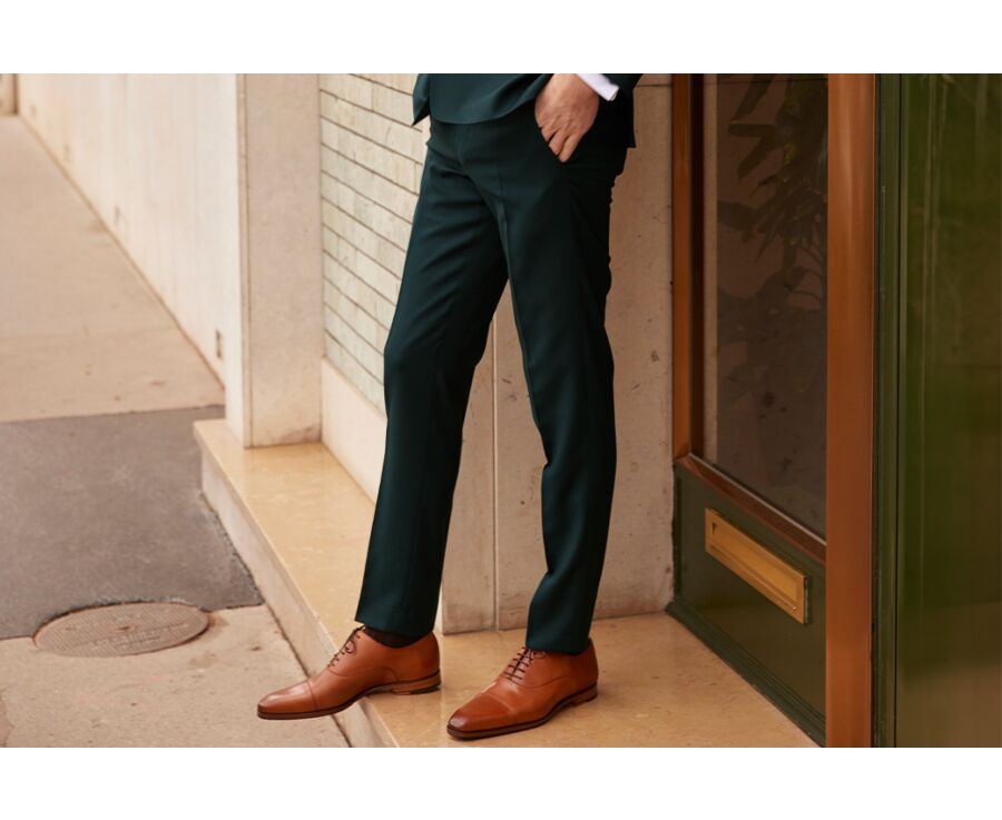 Pantalon de costume homme Vert Bouteille - LAZARE