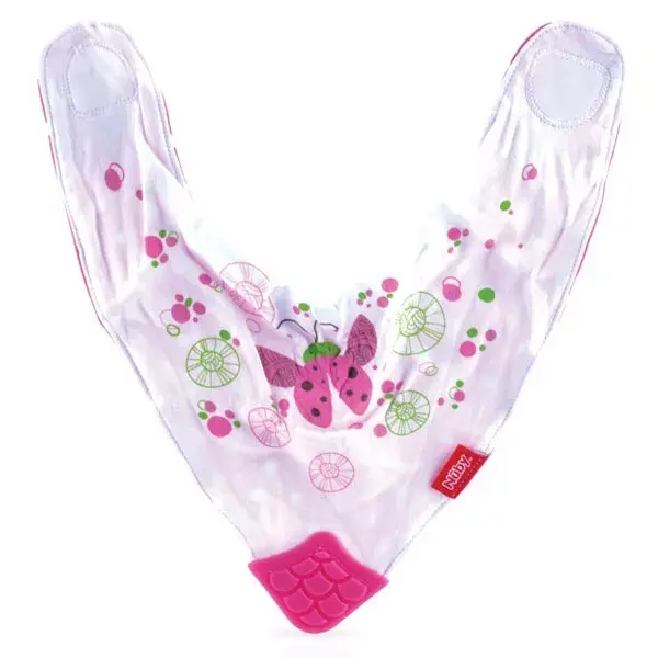 Nuby Bavoir Avec Coin de Dentition Motifs Singes +3 mois