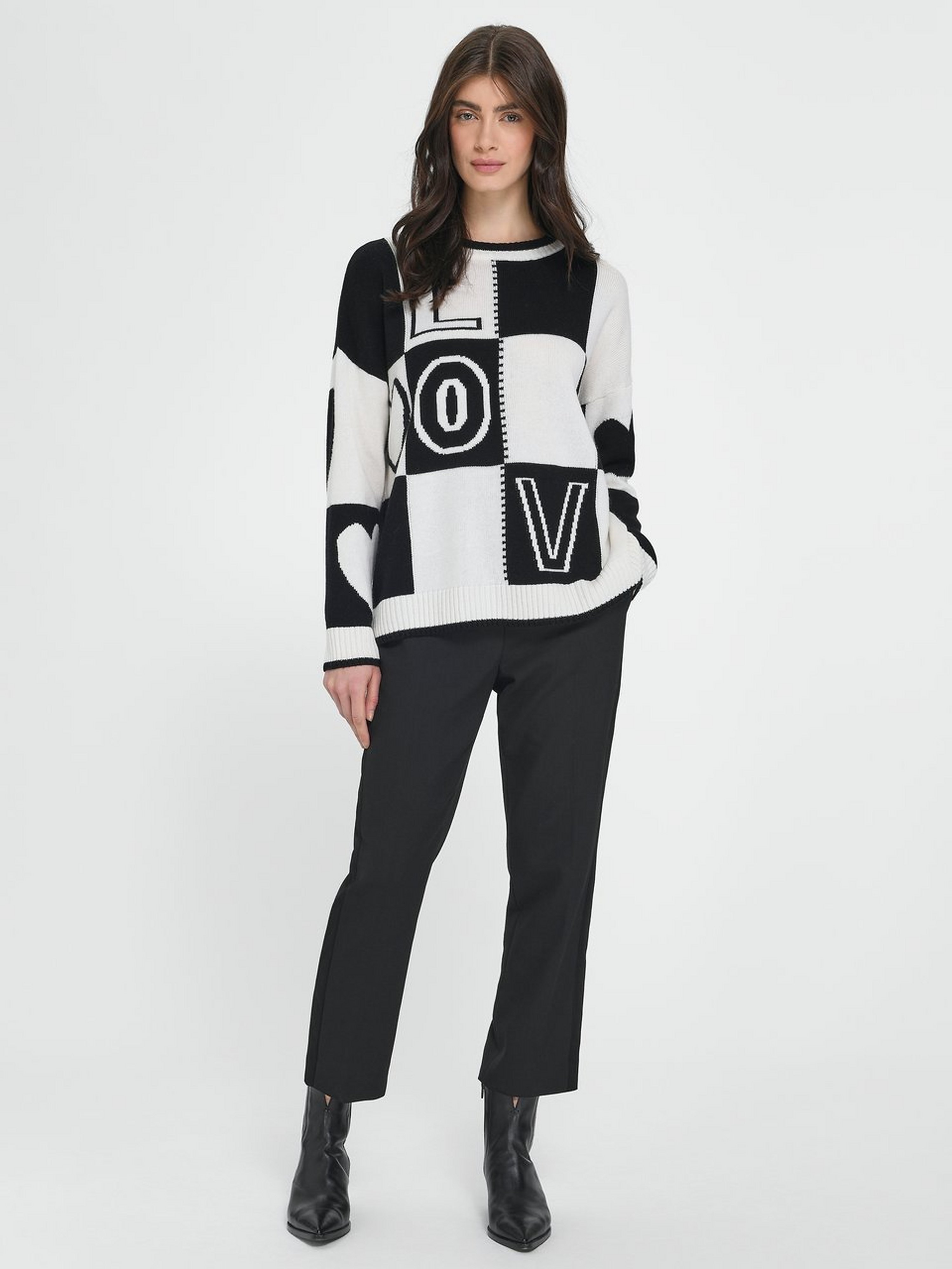 Rundhals-Pullover aus Wolle und Kaschmir