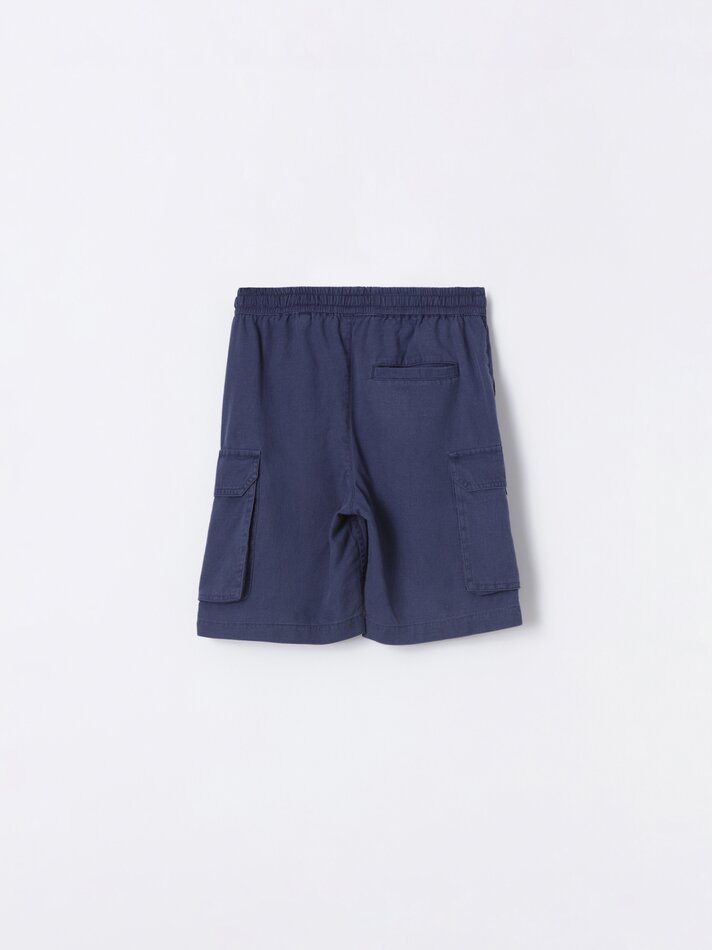 Bermuda Cargo Rústica Jogger - Azul Marinho