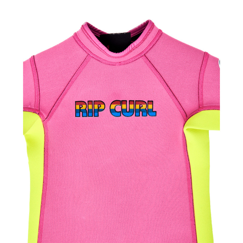 SHORTY ENFANT RIP CURL OMEGA 1.5MM BACKZIP ROSE