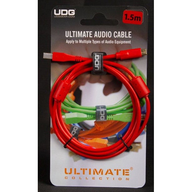 UDG U96001RD USB 2.0 USB-C - USB-B 1.5 meter rood