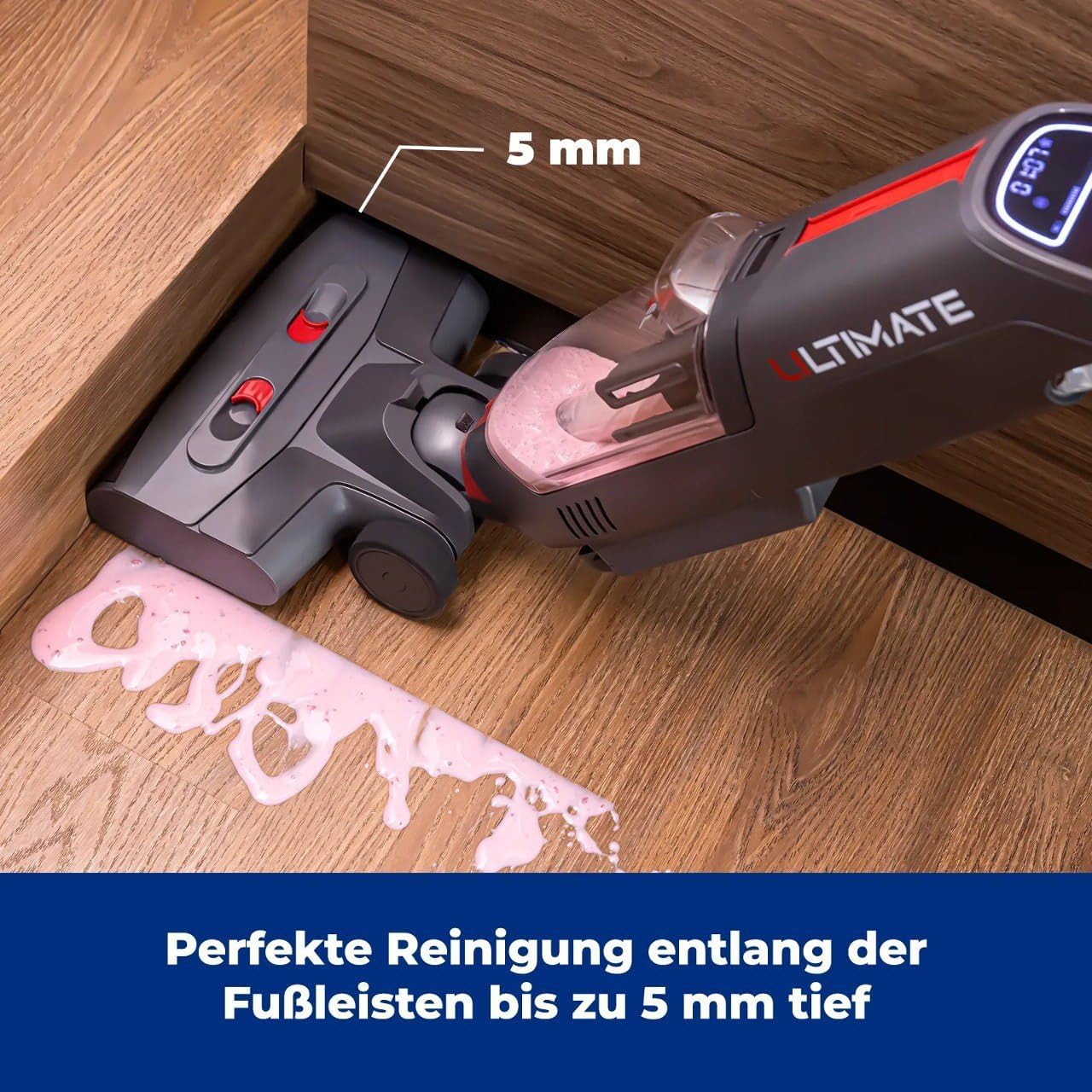 Atvel F16 Ultimate Smart kabelloser, Leichter Nass-Trocken-Staubsauger mit Dual-Tank Design und Mopp für Teppiche, Fliesen und Holzböden, LED-Anzeige, HEPA-12-Filter, Leistungsstark