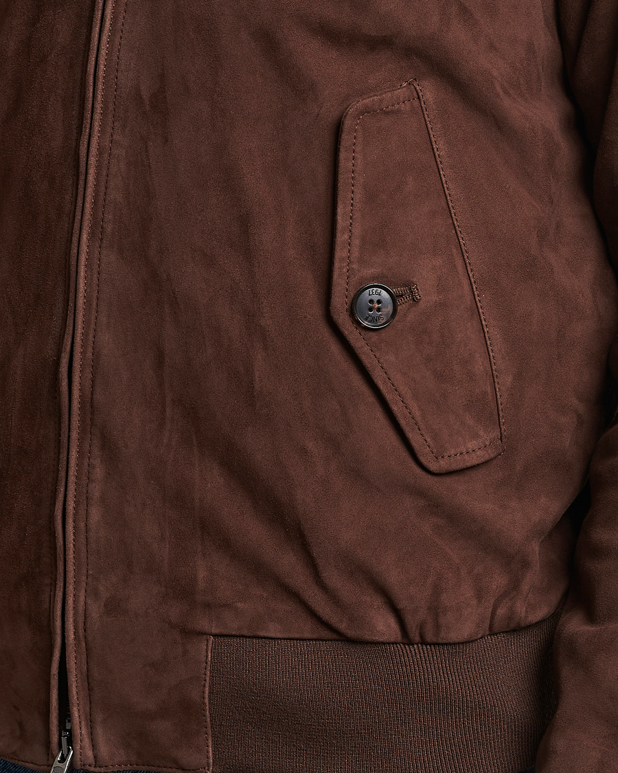 Baracuta G9 Suede Jacket Chocolate