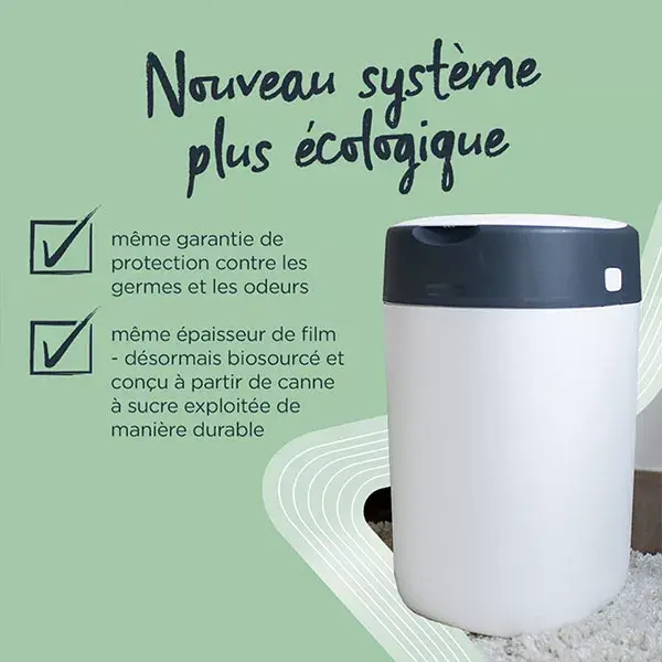 Tommee Tippee Starter Pack Twist & Click Blanc Poubelle + 12 recharges
