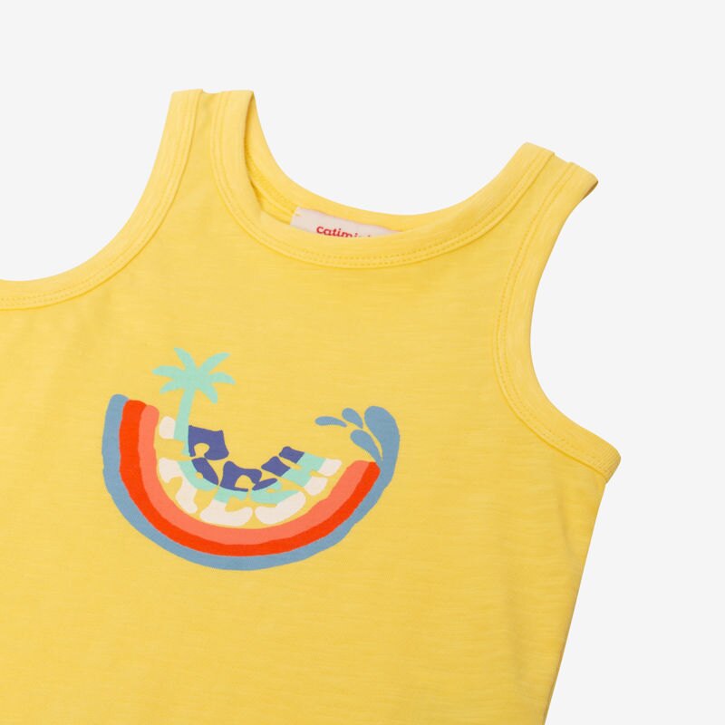 Débardeur bébé garçon arc-en-ciel jaune Catimini Jaune