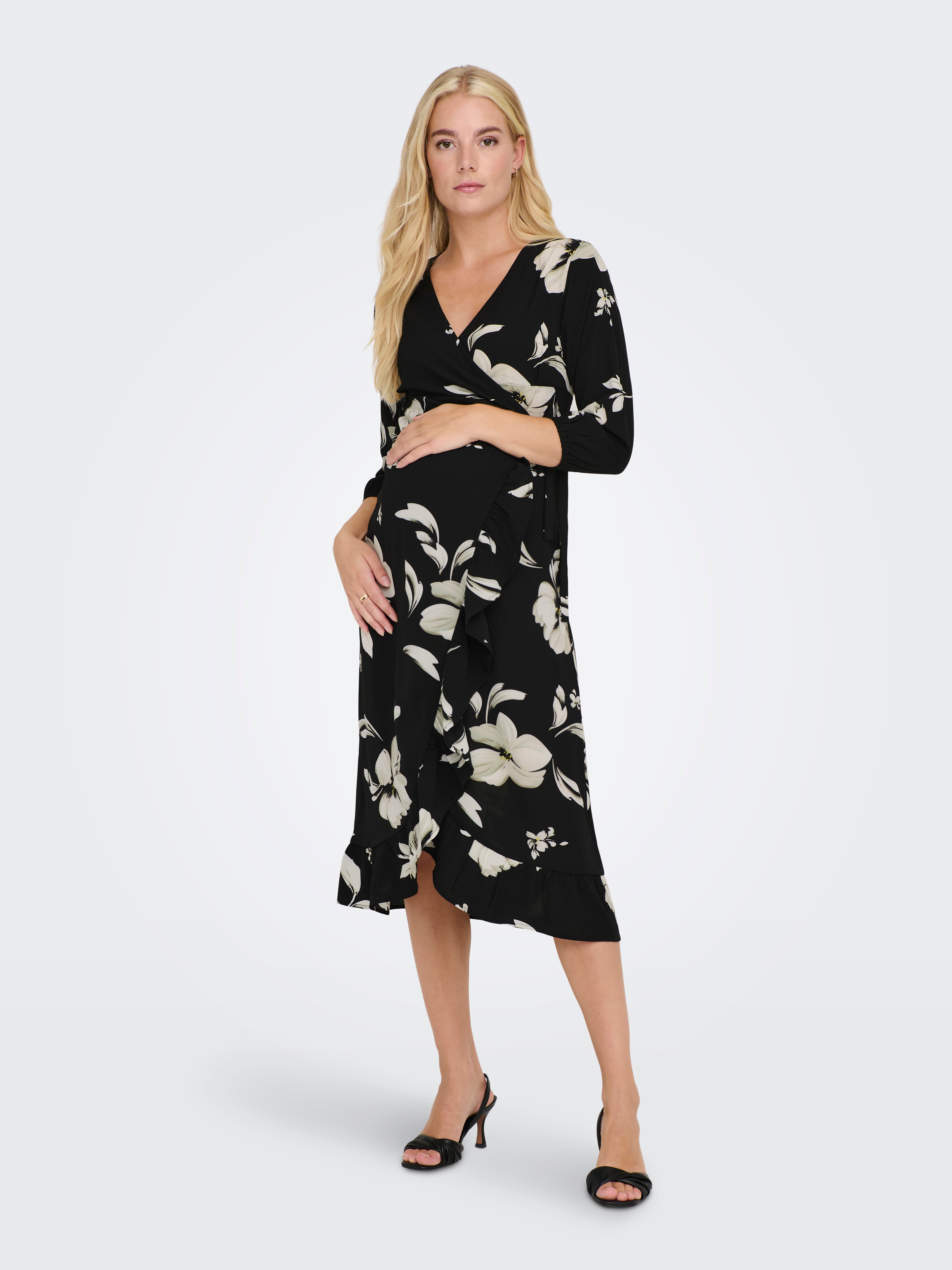OLMLUXLEA Langes Kleid Black