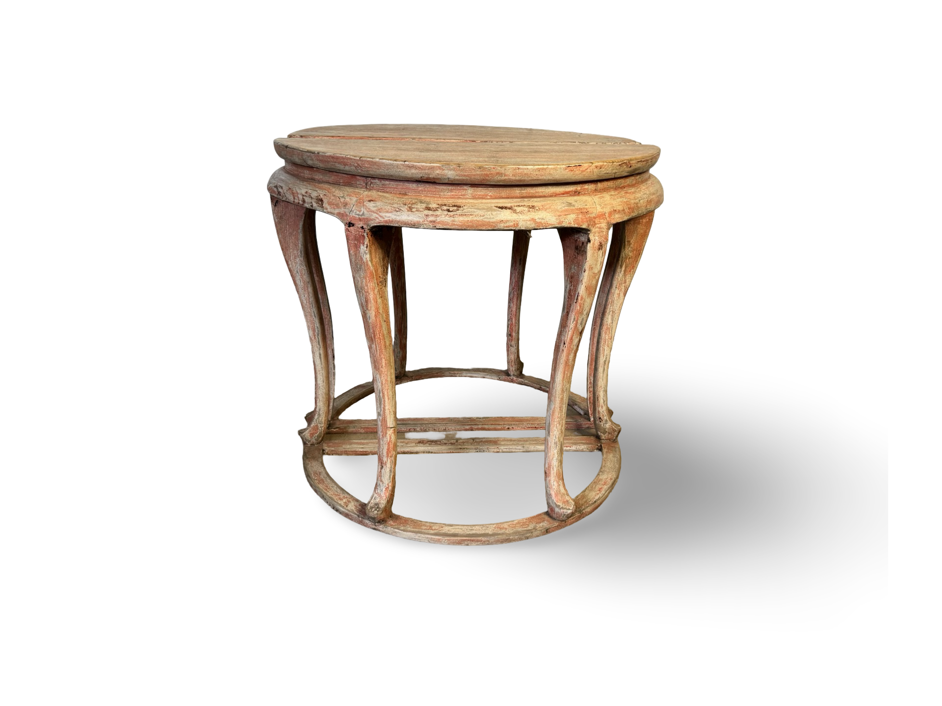 Wandtafel half rond zalmroze Wandtafel half rond uniek zalmroze