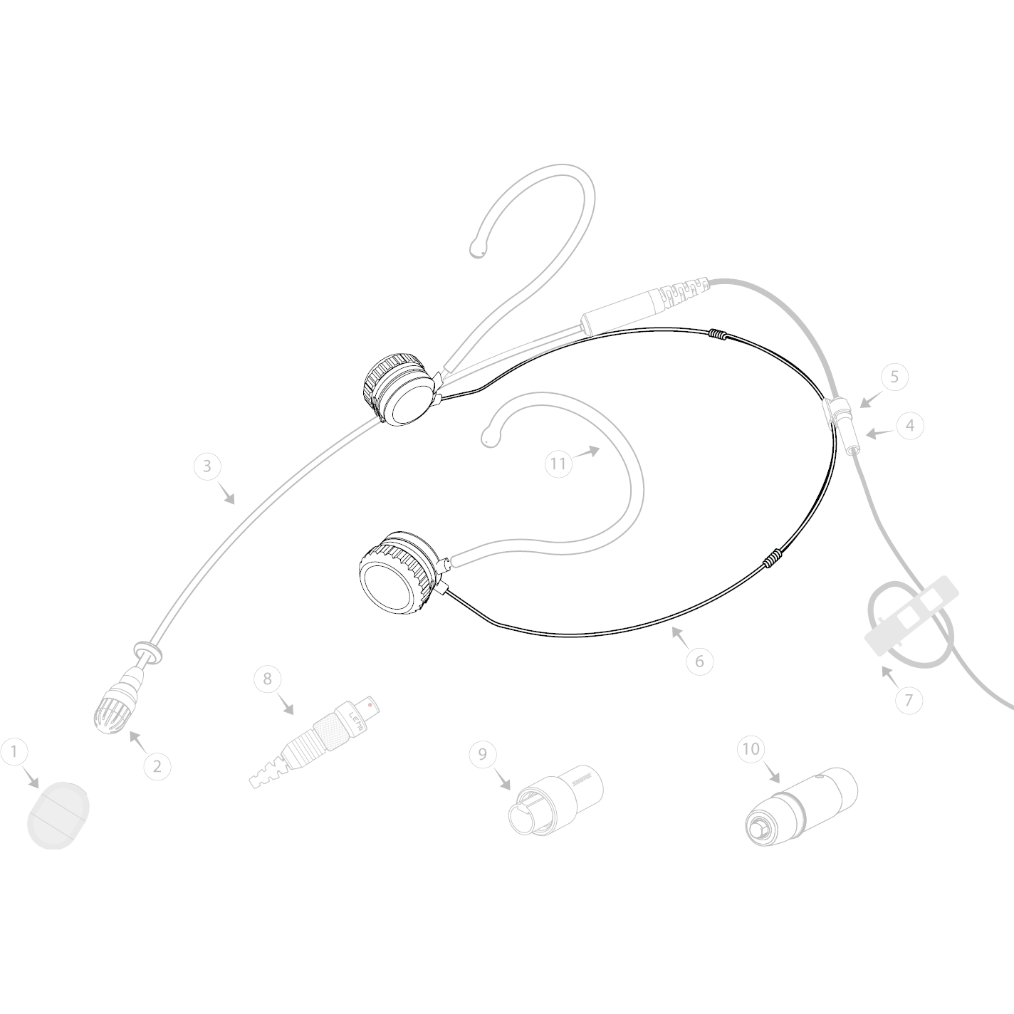 Shure RPM53B-HF Headset Frame voor TH53