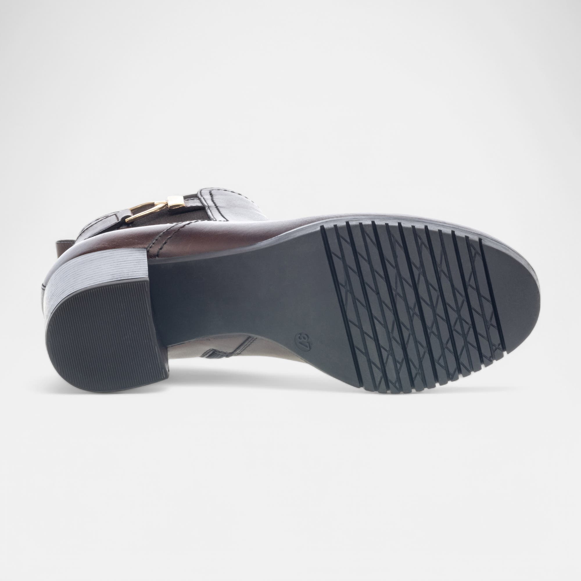Bottines à talon Femme en cuir marron
