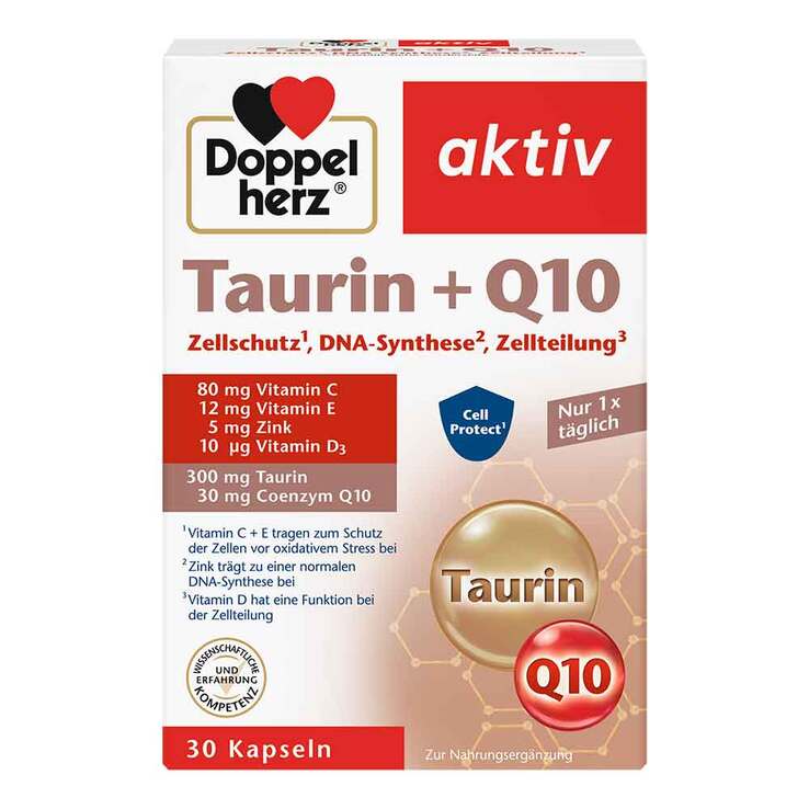Doppelherz Taurin + Q10 Kapseln, 30 St