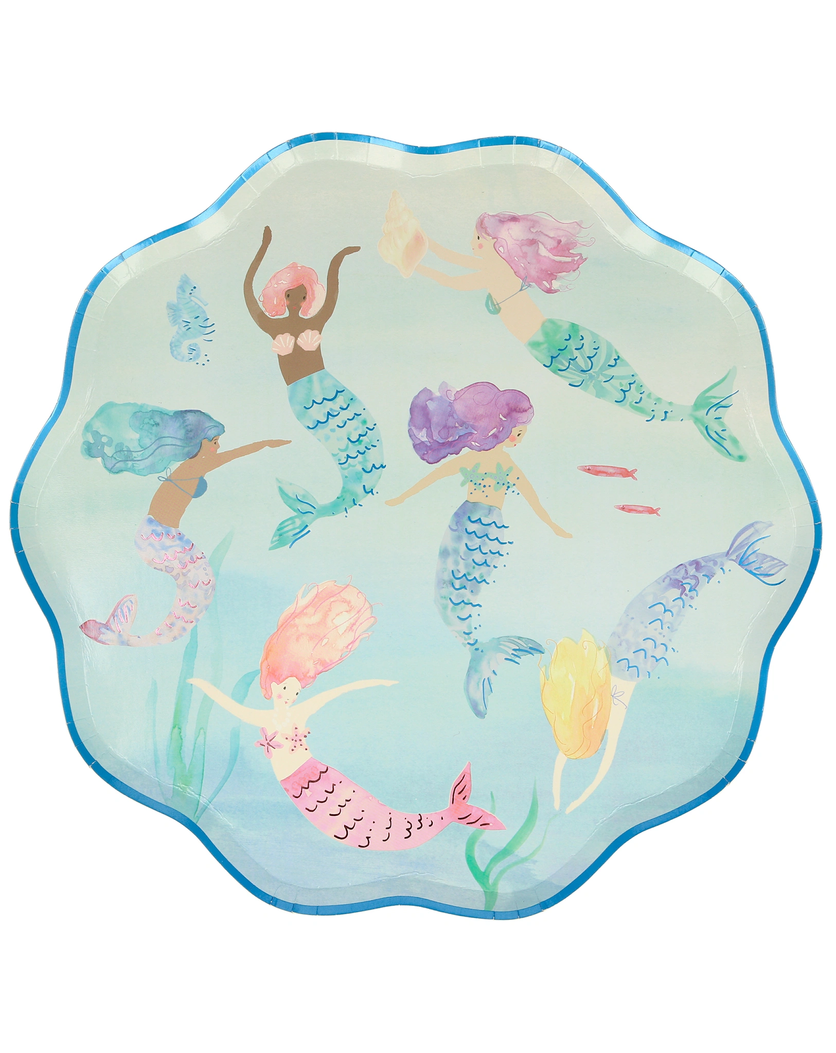 Pappteller MERMAIDS SWIMMING 8er-Set