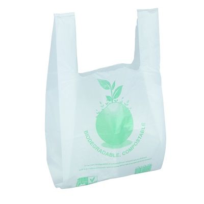 Logistipack - 100 Sacs bretelles biodégradables et compostables - 45 x 26 + 12 cm