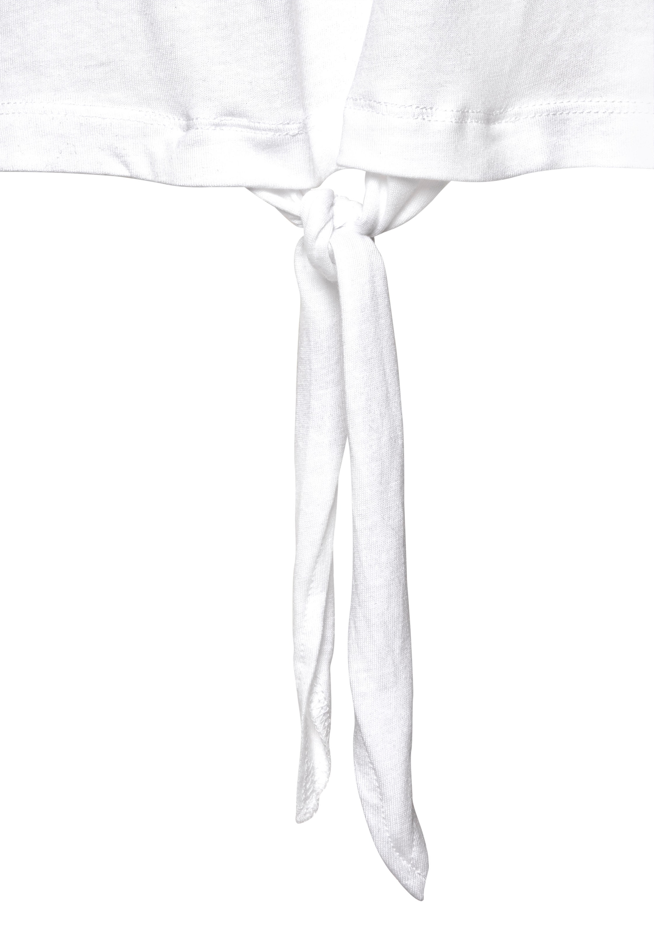 H.I.S Kurzarmshirt mit Logoprint hinten und Cut-Outs an den Schultern, Baumwoll-Mix