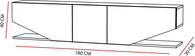 Kalune Design - İnci - TV-meubel - Wit - 180 cm breed