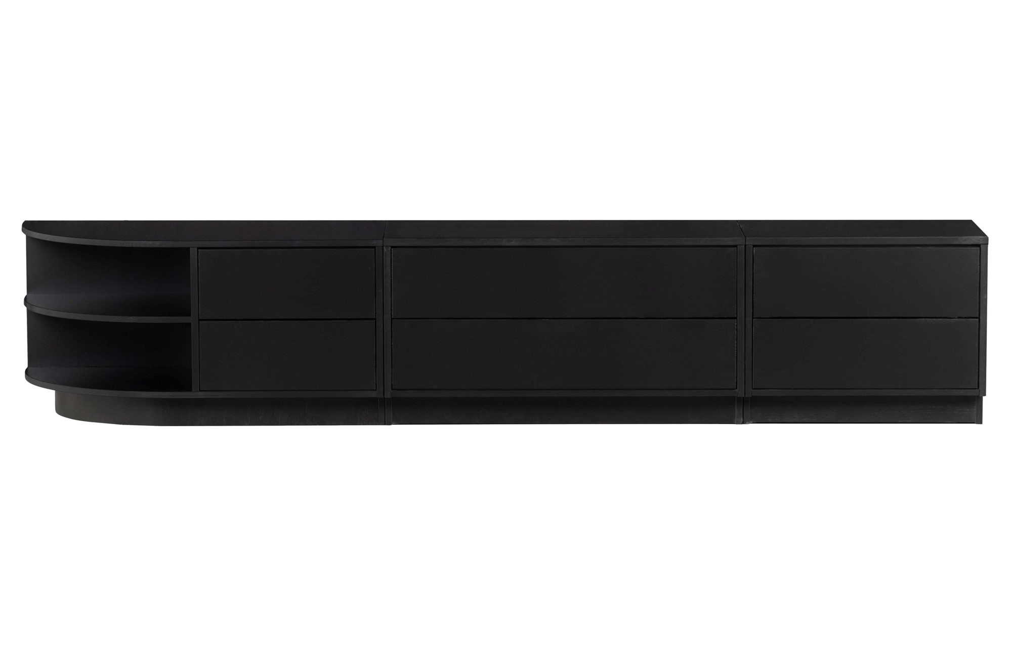 WOOOD tv meubel Finca rond Tv meubel Finca rond links - Zwart