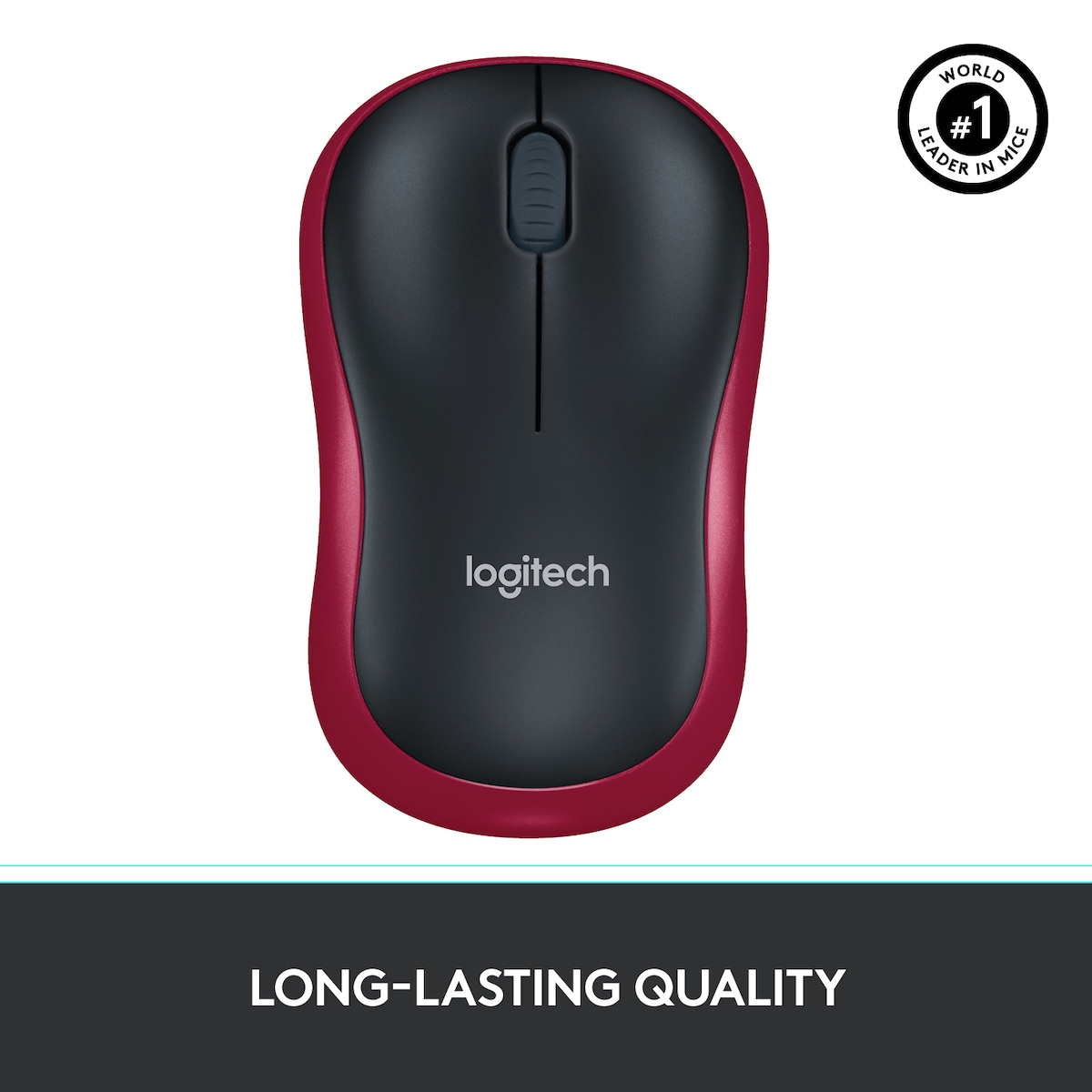 Logitech M185 trådløs mus (rød)