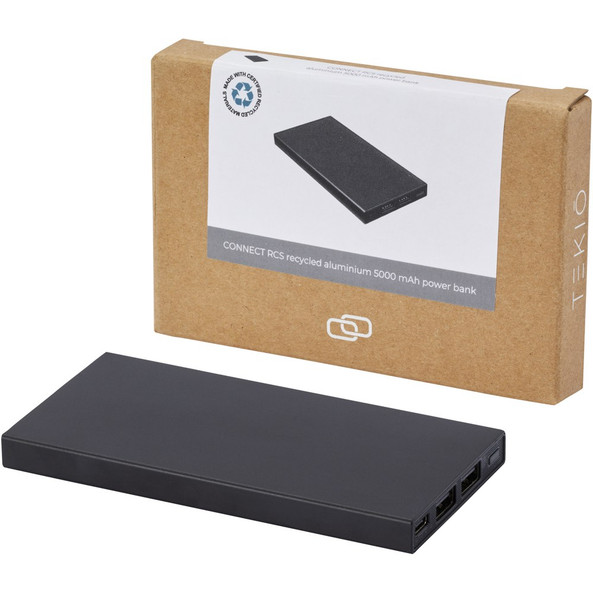 Tekiō® 124349 - Batterie Externe Écologique 5000 mAh en Aluminium Recyclé