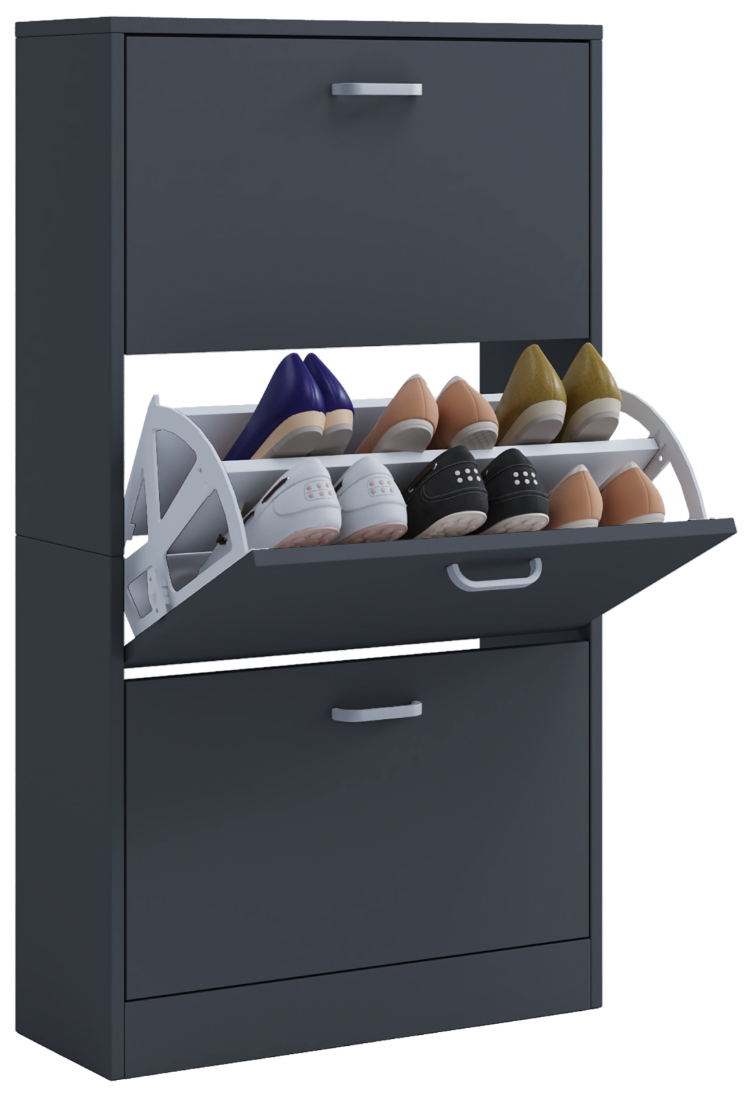 Schuhschrank SIPOS L - anthrazit - 105x59x22 cm
