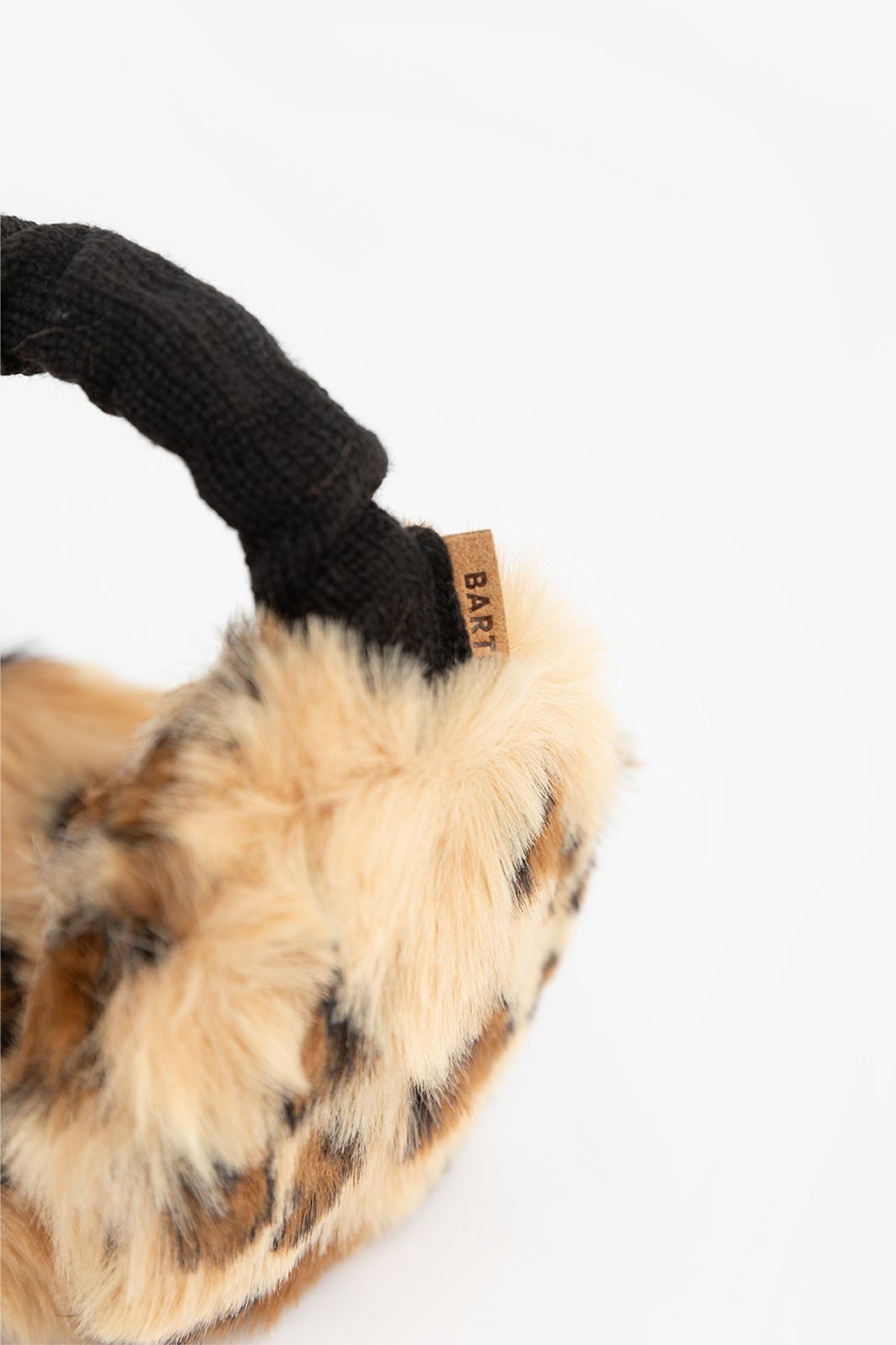 Barts bruine oorwarmers met leopardprint