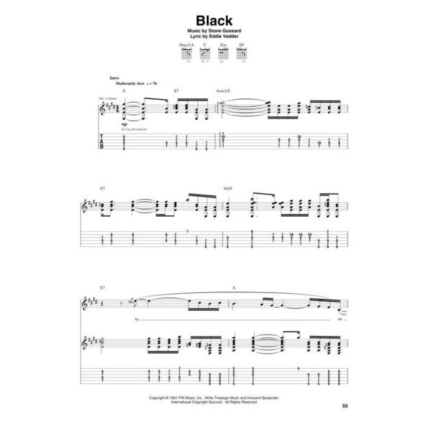 Pearl Jam Ten Songbook TAB