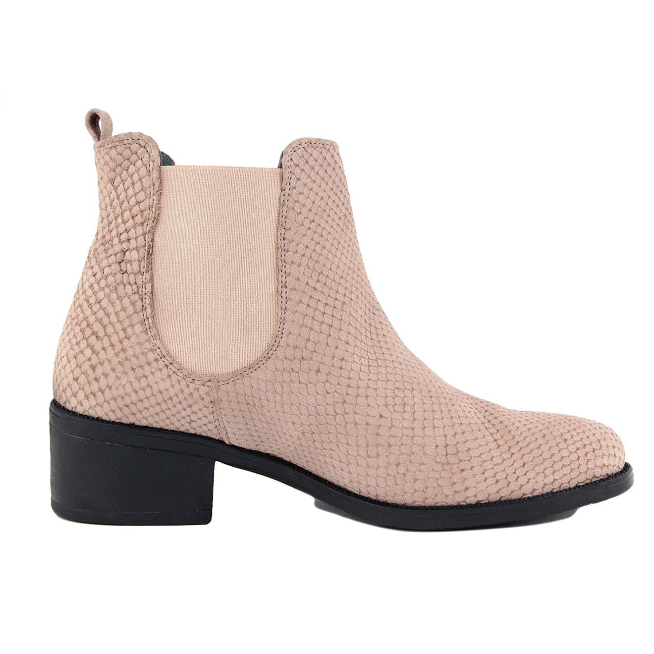 Lab78 Chelsea Boots en Cuir Manon beiges - Talon 4.5 cm