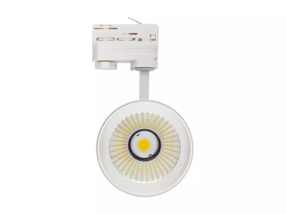 Spot LED sur Rail Triphasé 30W d'Angelo LIFUD Blanc 3000K Blanc chaud