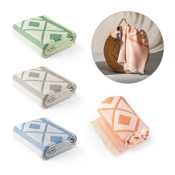 hi!dea 99046 - Serviette de toilette multifonctionnelle et de bain (350g/m²) en coton léger et résistant (85%) et en coton recyclé (15%)