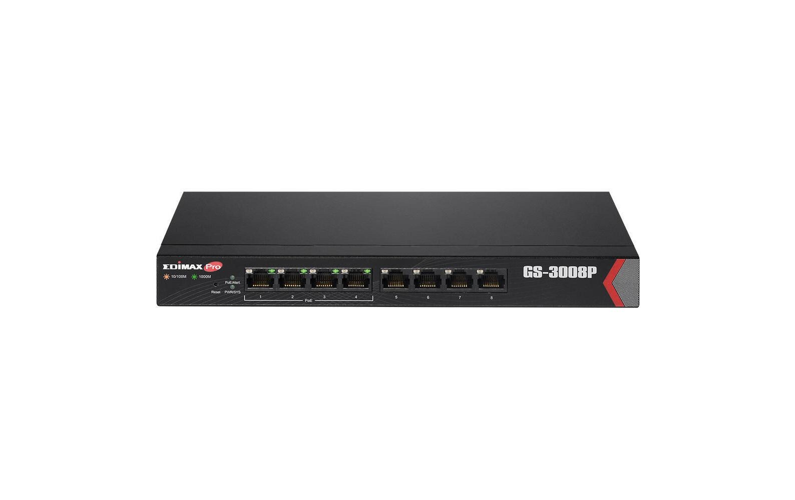 PoE+ Switch GS-3008P 8 Port<br>Smart-Managed
