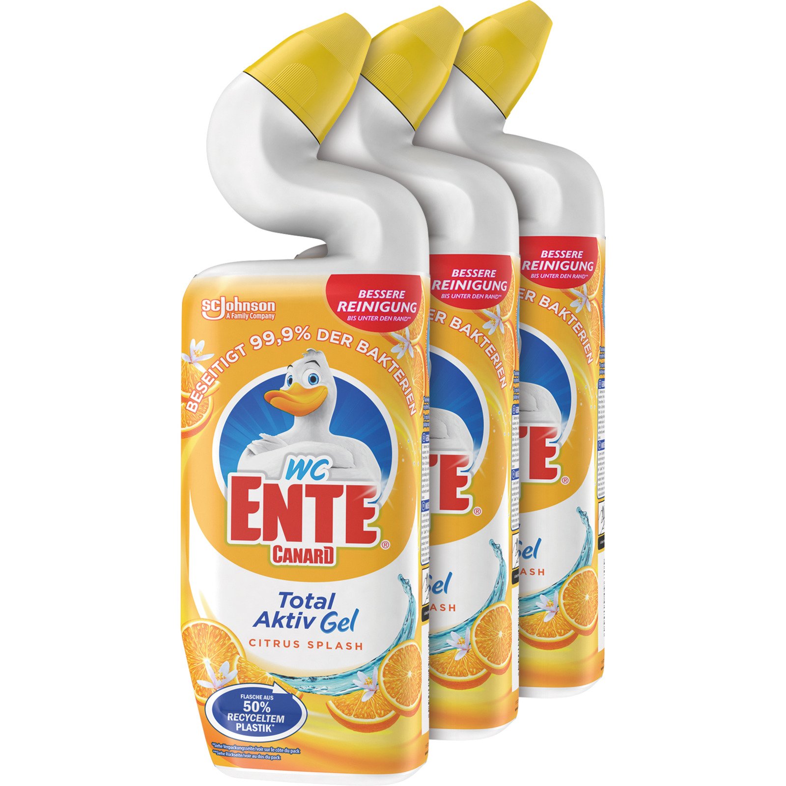 WC Ente Total Aktiv Gel Citrus Splash 3 x 750 ml