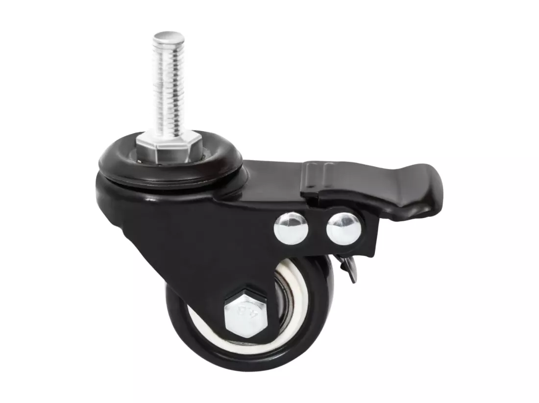 Roues pour jardinière 4 pièces noir 8x3,5x8 cm fer