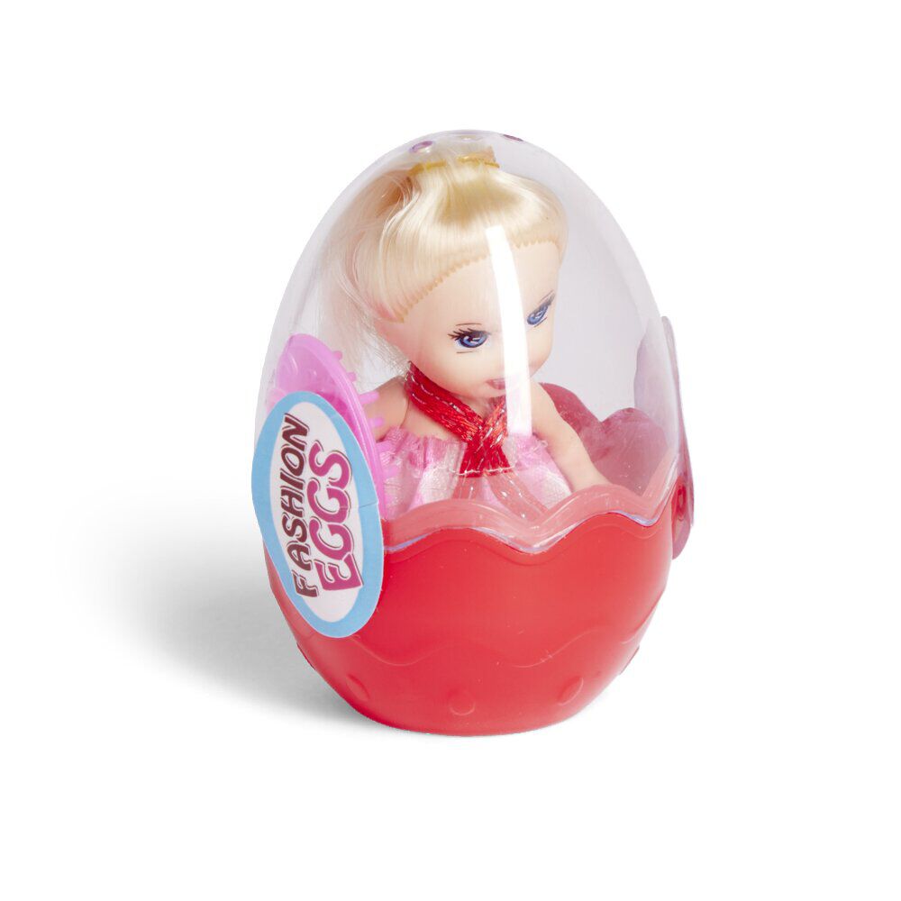 Mini poupée dans oeuf Ø5,8xH8,7cm - 4 modèles