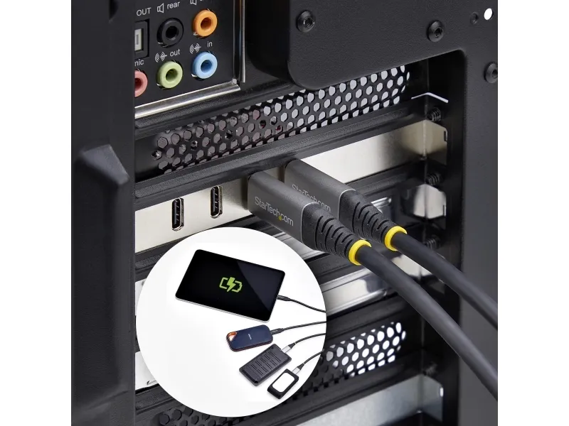 StarTech.com 4-Port USB Type-C PCIe Card, USB-C 10Gb, 4x Controllers, TAA - USB-adapter - PCIe 3.0 x4 - USB-C 3.2 Gen 2 x 4 - TAA-kompatibel