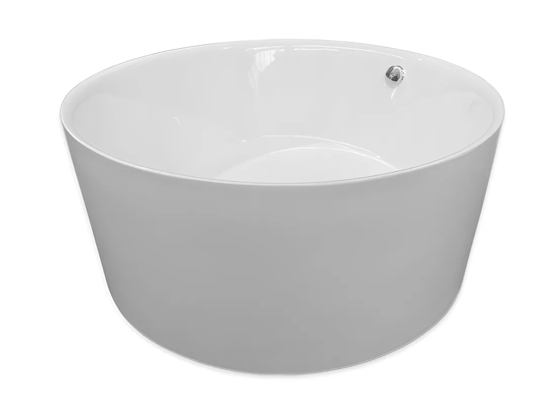 Baignoire ilôt diamètre 134 X 60 cm + Robinet Mitigeur Colonne – Mercy
