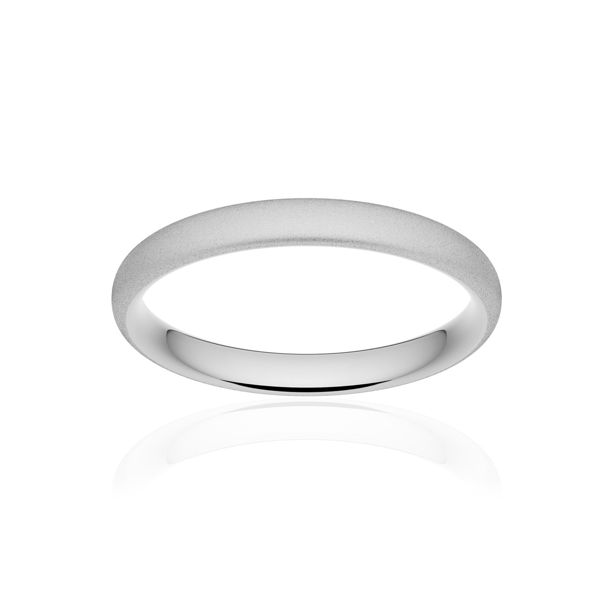Alliance palladium 950 sablé ruban confort 3 mm