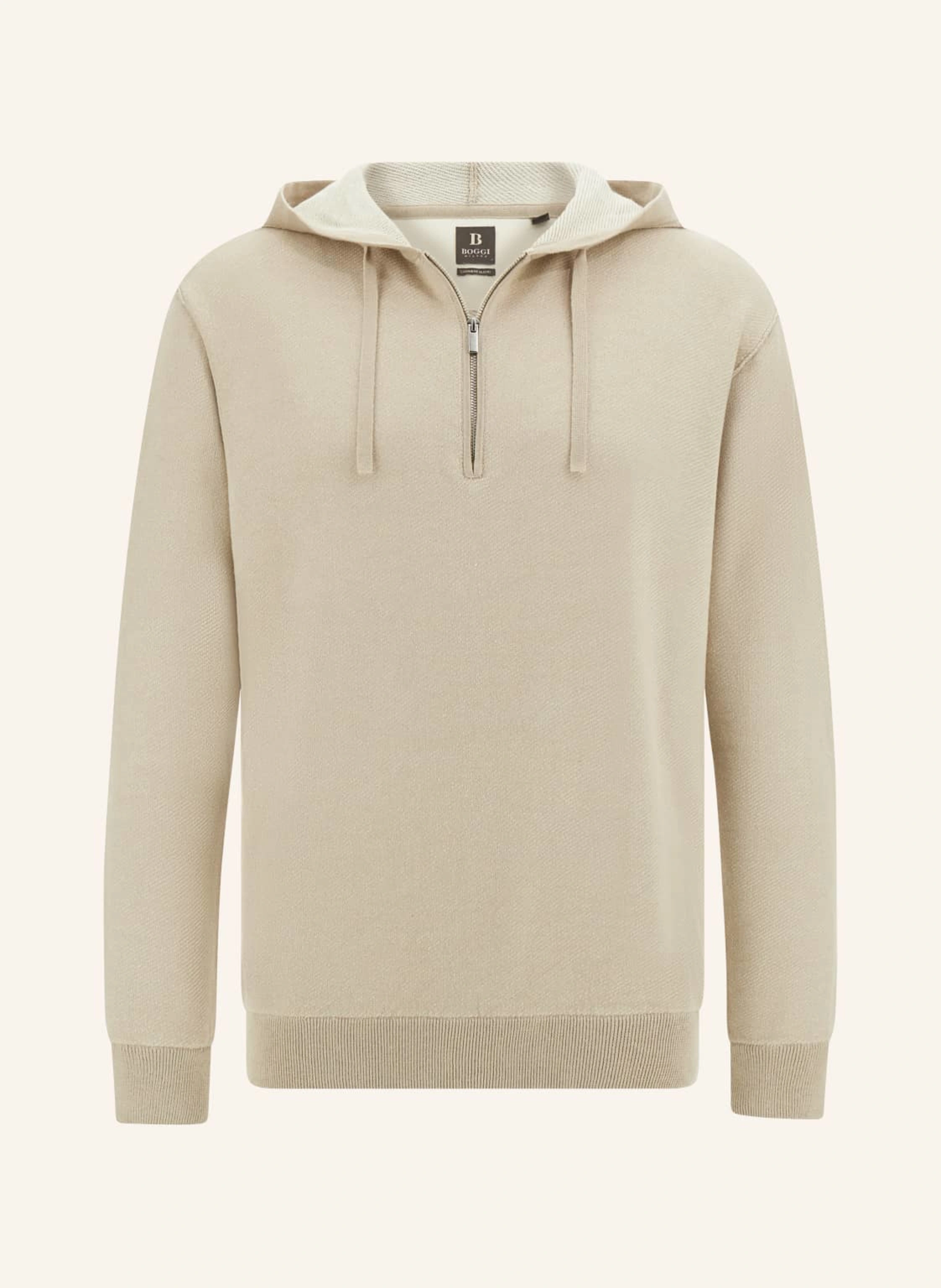 BOGGI MILANO Strick-Hoodie mit Seide