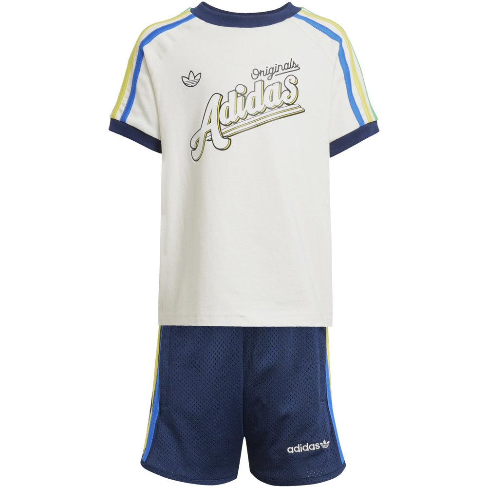 Køb adidas Originals Cloud White/Night Indigo Shorts Tee Sæt