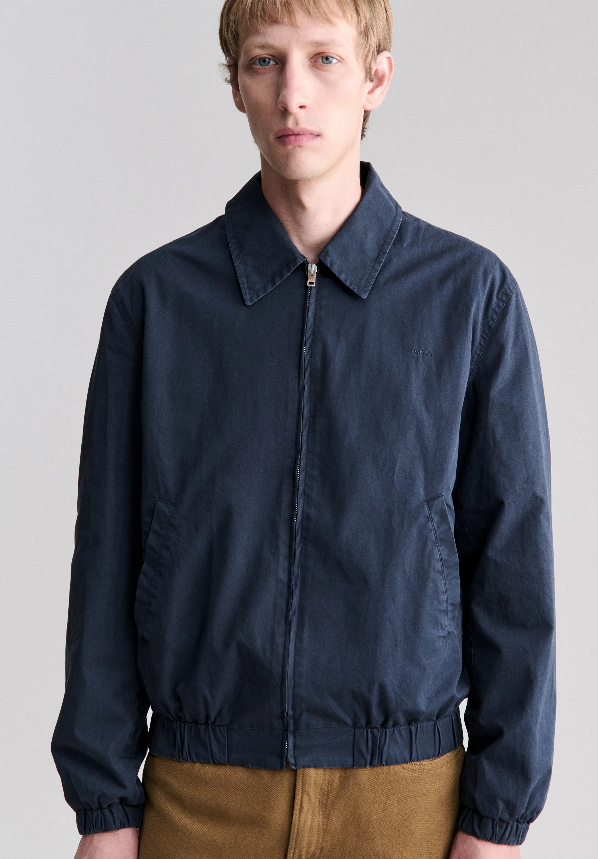 Blouson léger en coton bleu marine - Dark navy